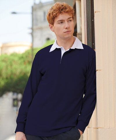 Long sleeve plain rugby shirt