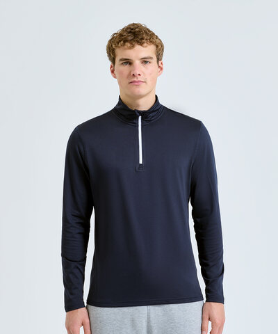 TriDri® recycled long sleeve brushed back ¼ zip top