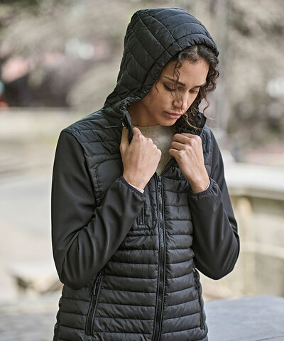 Women's hooded crossover jacket (9629)