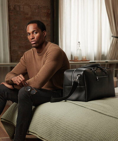 Tailored luxe PU wash bag