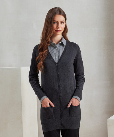 Women's longline knitted cardigan