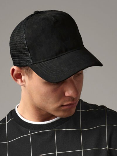 Suede snapback trucker