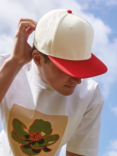Contrast flat peak 6-panel cap