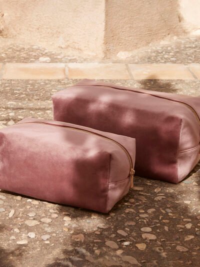 Velvet toiletry/accessory case