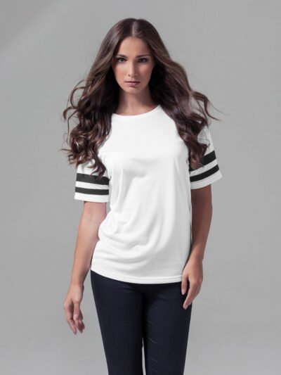 Women's mesh stripe tee