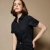 Women's poplin shirt short sleeve