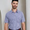 Microcheck (Gingham) short sleeve cotton shirt