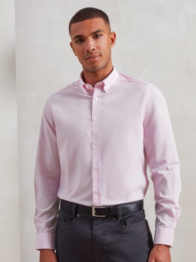 Cotton-rich Oxford stripes shirt