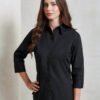 Women's ¾ sleeve poplin blouse