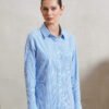Women's Microcheck (Gingham) long sleeve cotton shirt