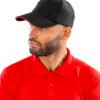 Brushed coton printers/embroiderers cap with sandwich peak