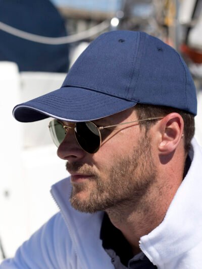 Memphis brushed cotton low-profile sandwich peak cap