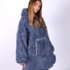 The Ribbon oversized cosy reversible shaggy sherpa hoodie