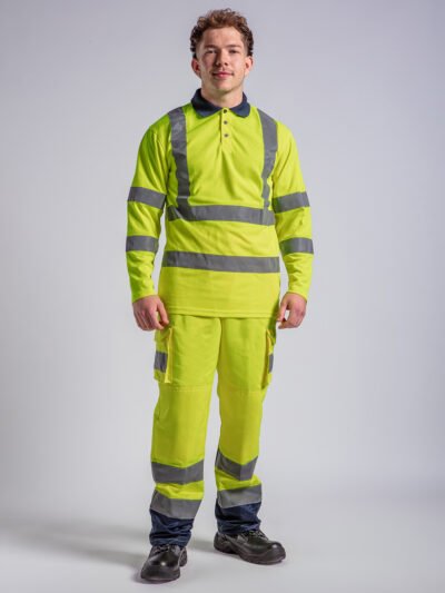 High visibility long sleeve polo