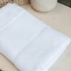 Organic bath towel with printable border
