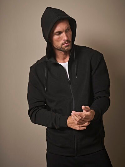 Ribbed interlock hooded full-zip (5508)