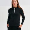 Women’s TriDri® recycled long sleeve brushed back ¼ zip top