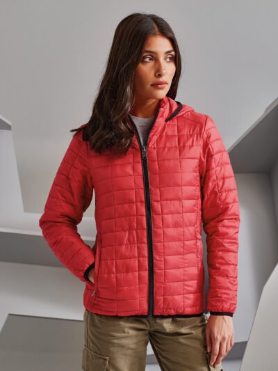 Women's honeycomb hooded jacket