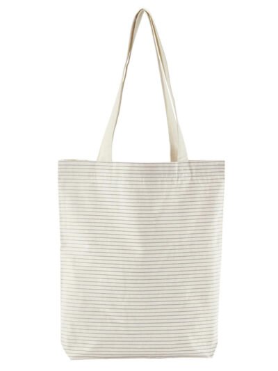 Striped organic cotton tote