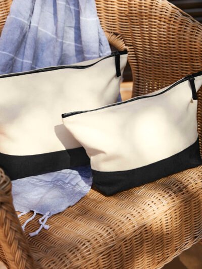 Dipped base canvas accessory bag