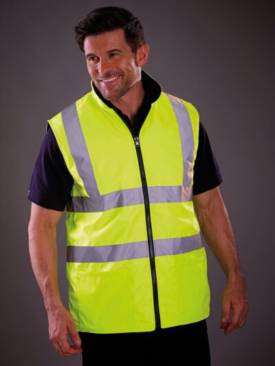 Hi-vis reversible fleece bodywarmer (HV008F)