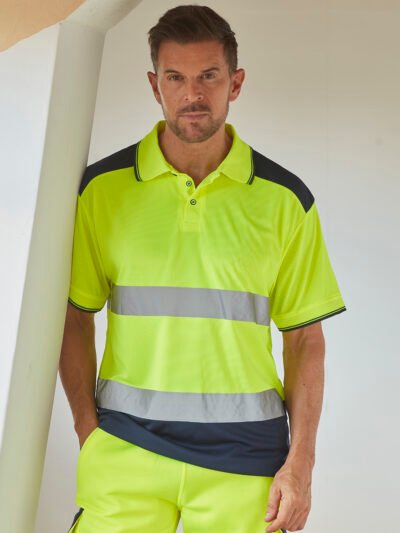 Hi-vis two-tone polo shirt (HVJ220)