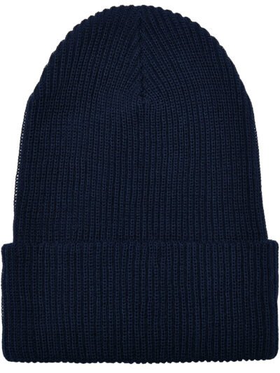Recycled yarn ribbed knit beanie (1504RY)