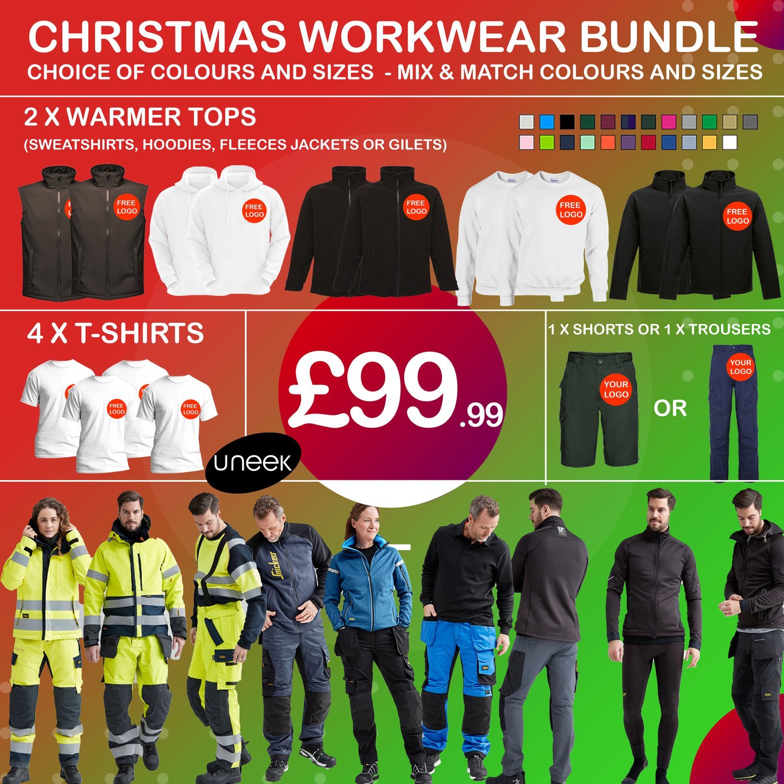 Christmas Workwear Bundle (Embroidered)