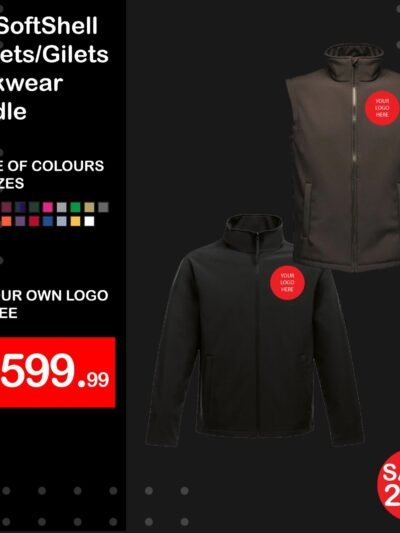 100 Softshell Jackets or Gilets Workwear Bundle - Front Logo Embroidered